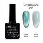 Зображення  Гель-лак CANNI Crystal Stone 904 срібло/смарагдовий, 7,3 мл, Цвет №: 904