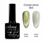 Зображення  Гель-лак CANNI Crystal Stone 905 срібло/золотисто-зелений, 7,3 мл, Цвет №: 905