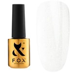 Изображение  Base for gel polish FOX Color Shimmer Base 14 ml No. 001, milky with microshine, Color No.: 1