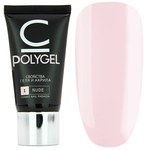 Изображение  Polygel for nail extension Cosmo Poly UV Gel 30 ml, No. 1 Nude