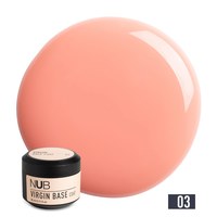 Изображение  Camouflage rubber base for gel polish NUB Virgin Base Coat No.03 delicate peach, 30 ml, Volume (ml, g): 30, Color No.: 3