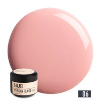 Зображення  База камуфлююча каучукова для гель-лаку NUB Virgin Base Coat №06 рожева пастель, 30 мл, Об'єм (мл, г): 30, Цвет №: 06