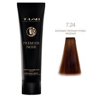 Изображение  TLAB Крем-фарба Premier Noir colouring cream 7.24 iridescent copper blonde 100 ml, Volume (ml, g): 100, Color No.: 7.24