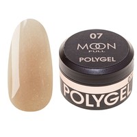 Изображение  Moon Full Poly Gel No07 Polygel for nail extension Milk Bronze with shimmer, 15 ml, Volume (ml, g): 15, Color No.: 7