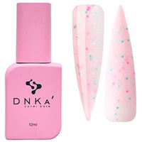 Зображення  База кольорова DNKa Cover №057 Candy Рожевий з яскравими рожевими та зеленими частинками, 12 мл, Об'єм (мл, г): 12, Цвет №: 057