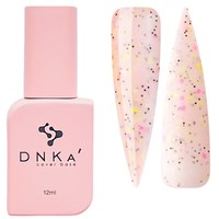 Изображение  Color base DNKa Cover №061 Confetti Pink-beige with bright pink, yellow multifaceted particles and black dots, 12 ml, Volume (ml, g): 12, Color No.: 61
