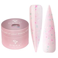 Зображення  База кольорова DNKa Cover №057 Candy Рожевий з яскравими рожевими та зеленими частинками, 30 мл, Об'єм (мл, г): 30, Цвет №: 057