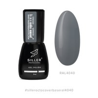 Изображение  Siller Base Octo Cover RAL 4040 camouflage base with Octopirox, 8 ml, Volume (ml, g): 8, Color No.: RAL 4040, Color: Grey