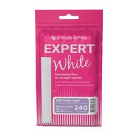 Изображение  Replaceable white files for a straight file on a soft base 240 grit STALEKS PRO EXPERT 20 30 pcs DFE-20-240w