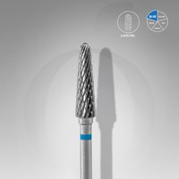 Изображение  STALEKS PRO carbide cutter, truncated cone blue, diameter 4 mm / working part 13 mm