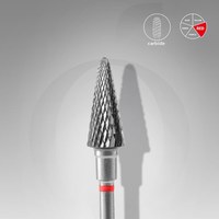 Изображение  Carbide milling cutter STALEKS PRO cone red, diameter 6 mm / working part 14 mm