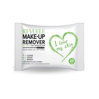 Изображение  Салфетки для снятия макияжа для чувствительной кожи с зеленым чаем Revuele Make-up Remover Wet Wipes For Sensitive Skin, 20 шт (3800225901246)