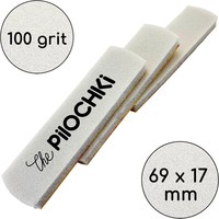 Изображение  Replacement buffs-grinders for nails ThePilochki (00187), 100 grit, Straight 69 mm, Gray 50 pcs