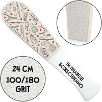 Изображение  Pedicure Grater with handle ThePilochki (03767), 100/180 grit, White, “You file divinely”