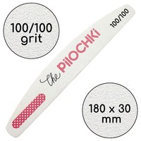 Зображення  Пилочка для манікюру ThePilochki (01556), 100/100 грит, Півмісяць 180 мм, Біла
