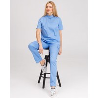 Зображення  Жіночий медичний костюм Денвер синій р. 44, "БІЛИЙ ХАЛАТ" 429-333-679, Розмір: 44, Колір: блакитний