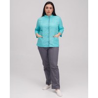 Изображение  Медицинский костюм женский Сакура мятный-серый +SIZE р. 60, "БЕЛЫЙ ХАЛАТ" 317-356-679, Размер: 60, Цвет: мятный-серый