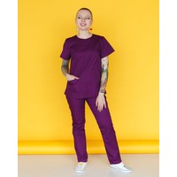 Изображение  Women's medical suit Jasmine purple s. 40, "WHITE ROBE" 132-335-709, Size: 40, Color: violet