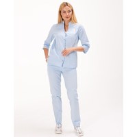 Изображение  Women's medical suit Elizabeth azure s. 54, "WHITE ROBE" 441-462-679, Size: 54, Color: azure