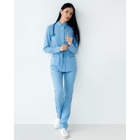 Изображение  Women's medical suit Montana blue s. 54, "WHITE ROBE" 332-333-715, Size: 54, Color: blue light