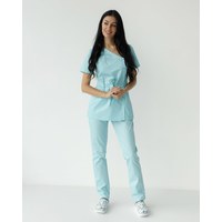 Изображение  Women's medical suit Naomi mint s. 48, "WHITE ROBE" 331-332-679, Size: 48, Color: mint
