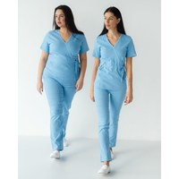 Изображение  Women's medical suit Rio blue s. 40, "WHITE ROBE" 135-333-707, Size: 40, Color: blue light