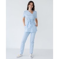Изображение  Women's medical suit Naomi azure s. 44, "WHITE ROBE" 331-462-679, Size: 44, Color: azure