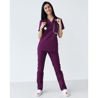 Изображение  Women's medical suit Topaz purple s. 40, "WHITE ROBE" 137-335-705, Size: 40, Color: violet