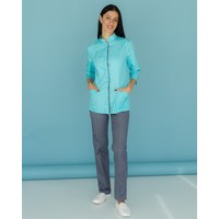 Изображение  Women's medical suit Sakura mint-gray s. 40, "WHITE ROBE" 124-356-678, Size: 40, Color: mint