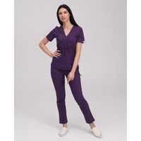 Изображение  Women's medical suit Rio purple s. 40, "WHITE ROBE" 135-335-707, Size: 40, Color: violet