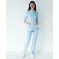 Изображение  Women's medical suit Sakura azure s. 54, "WHITE ROBE" 124-462-678, Size: 54, Color: azure