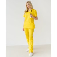 Изображение  Women's medical suit Topaz yellow s. 42, "WHITE ROBE" 137-397-705, Size: 42, Color: yellow