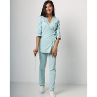 Изображение  Women's medical suit Shanghai mint s. 52, "WHITE ROBE" 139-332-704, Size: 52, Color: mint