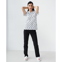 Изображение  Medical suit with print for women Topaz skulls white s. 40, "WHITE ROBE" 138-321-666, Size: 40, Color: white skulls