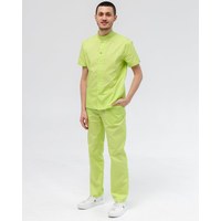 Изображение  Men's medical suit Boston lime s. 46, "WHITE ROBE" 129-330-679, Size: 46, Color: lime