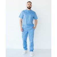Изображение  Medical suit men's Denver blue s. 50, "WHITE ROBE" 404-333-679, Size: 50, Color: blue light