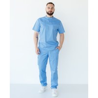 Изображение  Medical suit men's Denver blue s. 52, "WHITE ROBE" 404-333-679, Size: 52, Color: blue light