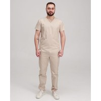 Изображение  Medical suit for men Milan cream river. 46, "WHITE ROBE" 134-460-708, Size: 46, Color: cream