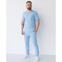 Изображение  Medical suit for men Marseille blue s. 46, "WHITE ROBE" 353-333-708, Size: 46, Color: blue light
