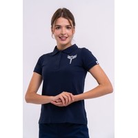 Изображение  Women's blue medical polo with Caduceus embroidery. S, "WHITE ROBE" 147-322-836, Size: S, Color: blue