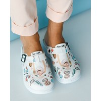 Изображение  Medical shoes, platform clogs, BEAUTY AESTHETIC, white strap, s. 38, "WHITE ROBE" 176-324-560, Size: 38, Color: beauty aesthetic