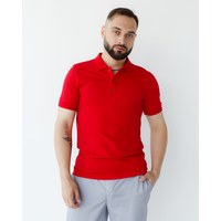 Изображение  Men's medical polo, red. L, "WHITE ROBE" 148-339-677, Size: L, Color: red