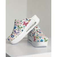Изображение  Medical footwear clogs Butterflies with sole AIR MAX s. 37, "WHITE ROBE" 149-324-633, Size: 37, Color: butterflies