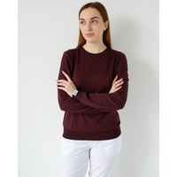 Изображение  Medical sweatshirt New York women's dark cherry s. S, "WHITE ROBE" 359-416-758, Size: S, Color: dark cherry