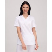 Зображення  Медична сорочка жіноча Топаз біла р. 48, "БІЛИЙ ХАЛАТ" 164-324-705, Розмір: 48, Колір: білий