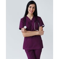 Зображення  Медична сорочка жіноча Топаз фіолетова р. 40, "БІЛИЙ ХАЛАТ" 164-335-705, Розмір: 40, Колір: фіолетовий