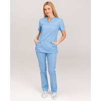 Изображение  Medical women's shirt Topaz light blue s. 54, "WHITE ROBE" 433-436-705, Size: 54, Color: light blue