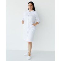 Изображение  Women's medical gown Valerie white +SIZE s. 50, "WHITE ROBE" 156-324-677, Size: 50, Color: white