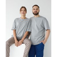Изображение  Medical T-shirt unisex light series s. XS, "WHITE ROBE" 453-419-922, Size: XS, Color: light gray