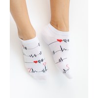 Изображение  Medical socks with traces of Cardio print. 36-40, "WHITE ROBE" 144-420-817